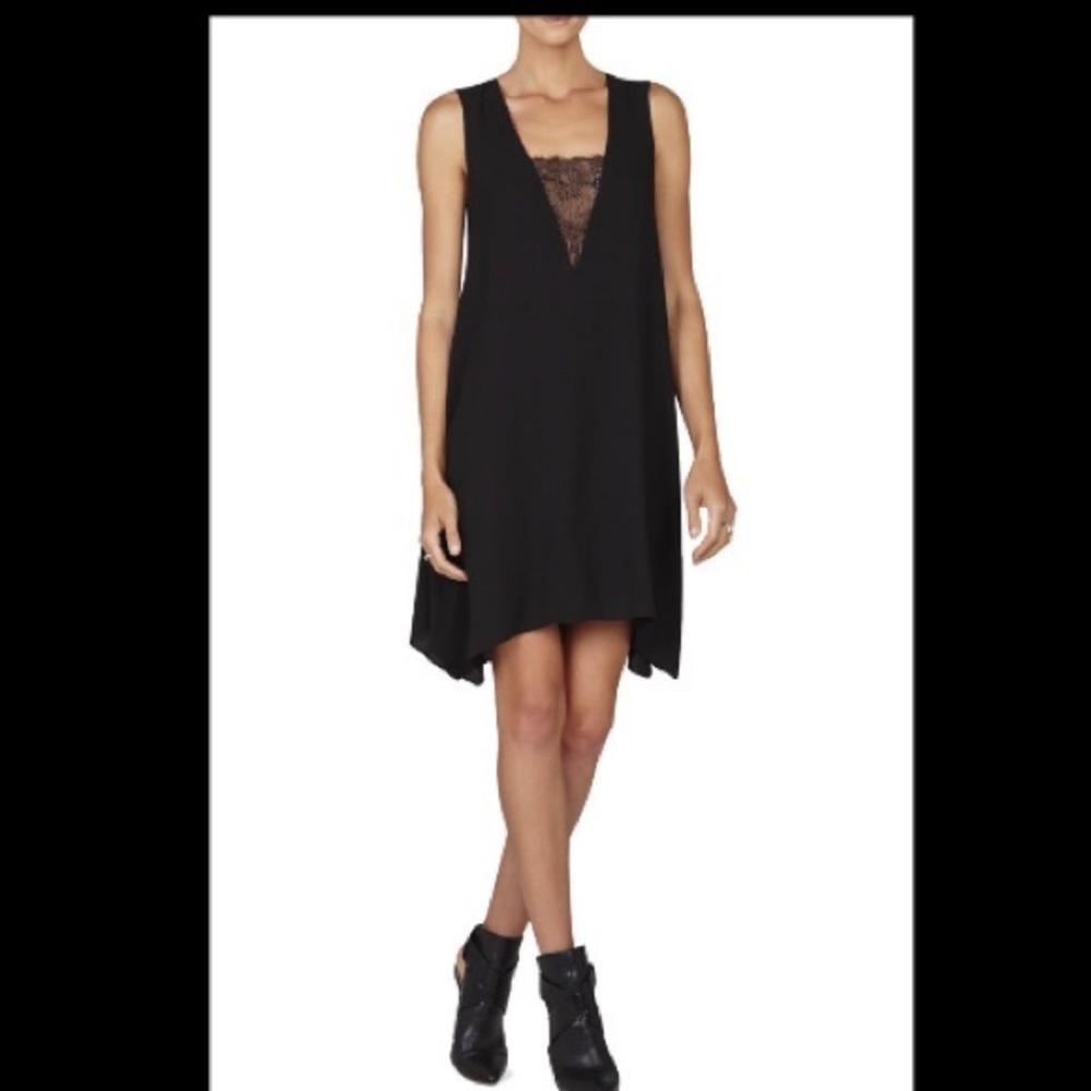 BCBG MaxAzria Black A-line Lace Dress